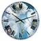 Designart 'Handpainted White Flower On Blue Ii Farmhouse Wall Clock